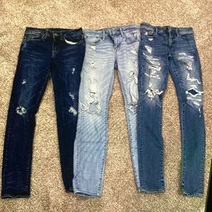 3 pair bundle American Eagle jeans. Size 28x34